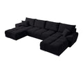 BROMARKT NUBES U Ecksofa mit Schlaffunktion und Bettkasten 372x184x85 cm Graphit