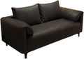 KIBONCY 3-Sitzer Billard Zuschauersofa Set PU Leder mit Staufach Getränkehalter Edelstahl Sockel 80cm