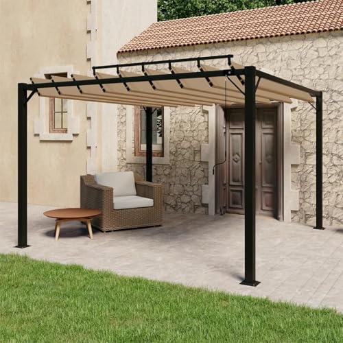 Kaloriko Pergola Mit Verstellbarem Lamellendach 3x4 M Creme