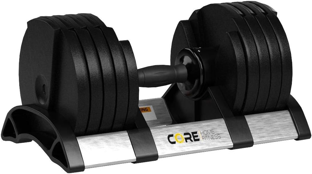 CORE FITNESS Verstellbares Hantel-Set 2x 22,7 Kg Schwarz