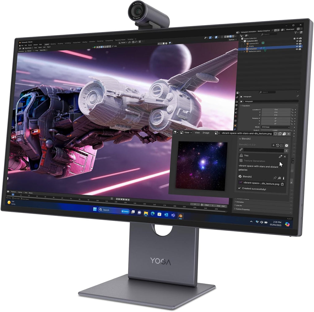 Lenovo Yoga Pro 27UD-10 26.5 Zoll QD-OLED 4K Monitor 120Hz 0.03ms HDMI 2.1 USB-C Schwarz