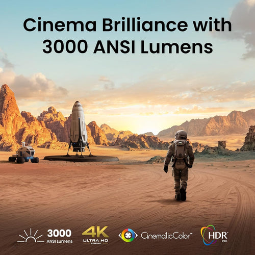 BenQ TK705i 4K HDR DLP Beamer 3000 ANSI Lumen Google TV Netflix Grau