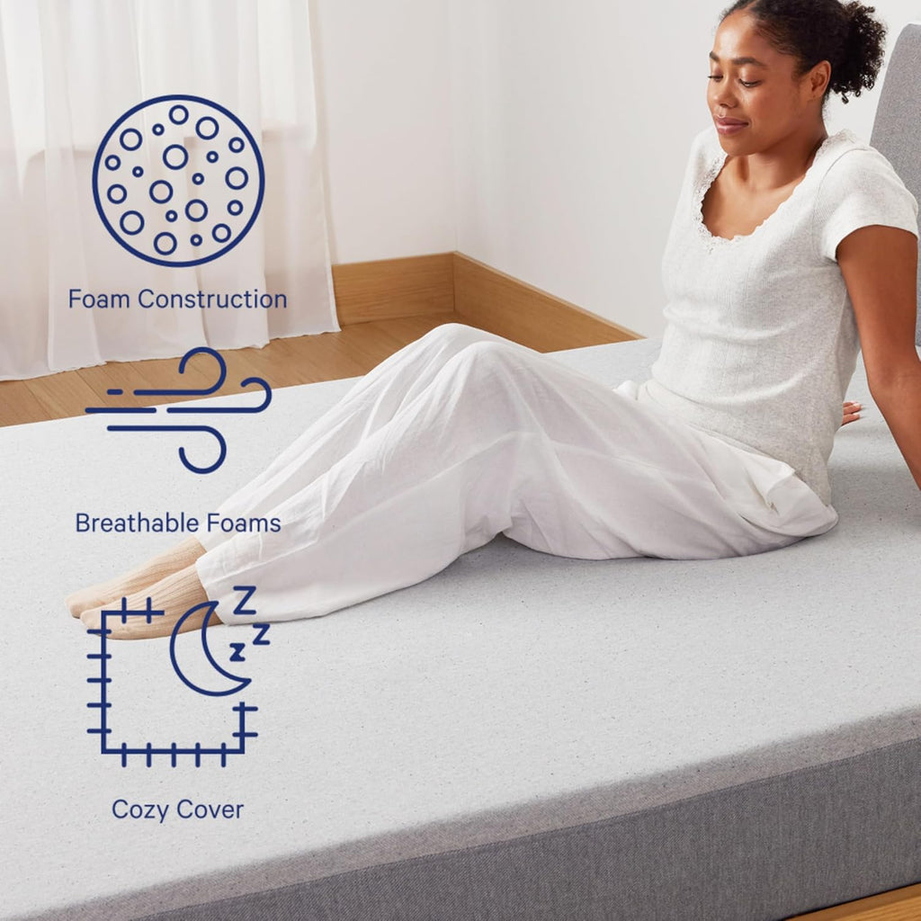 Casper Element Queen-Matratze 25,4 cm Mittel Memory-Schaum Grau