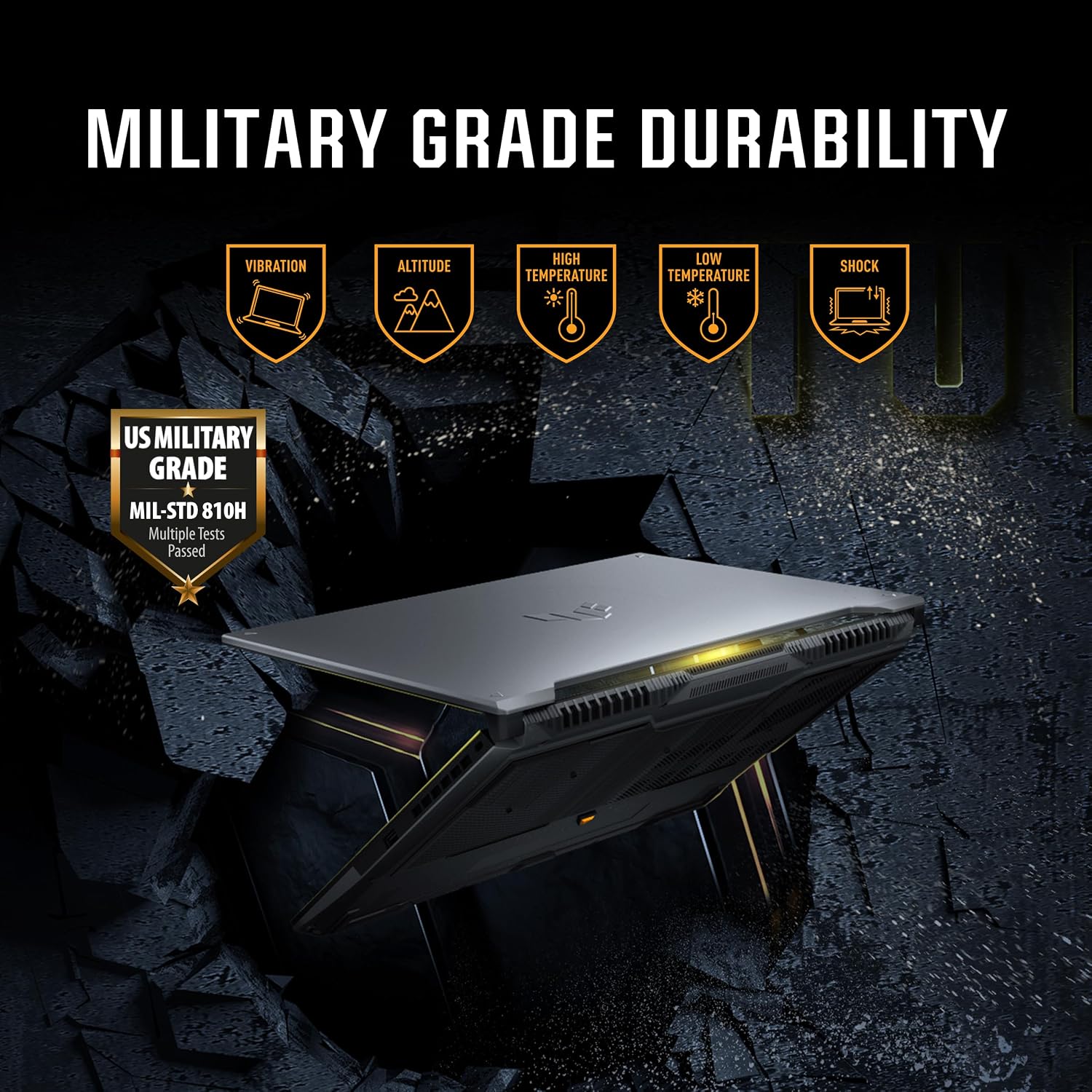 ASUS TUF Gaming F16 FX607VU-SS53 40.6 cm FHD+ 144Hz IPS-Level 16:10 Intel Core 5 210H RTX 4050 16 GB DDR5 512 GB SSD Win11 Mecha Gray
