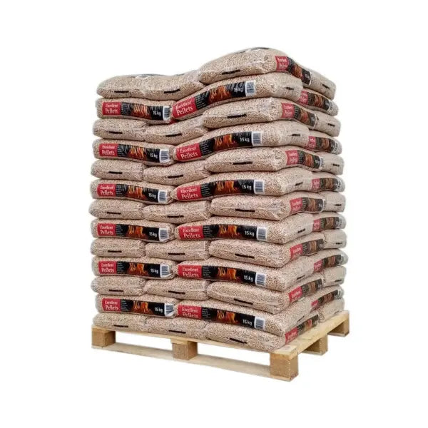 Premium Holzpellets ENplus A1 & DIN Plus – 975 kg Palette (65 x 15 kg Säcke)