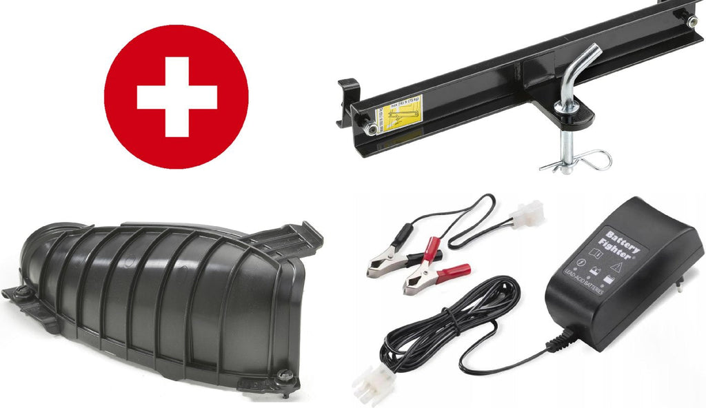 Stiga Rasentraktor Tornado 9121 W mit Mulchkit, Anhängekupplung und Batterieladegerät