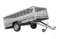 Anhänger 264×150 UNITRAILER GARDEN 265 KIPP mit Gitterwänden, H-0-Rahmen und grauer Plane-Neu