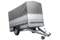 Autotransportanhänger 264×125 UNITRAILER FORCE 264 KIPP mit BIS-Seitenwänden, H-800-Rahmen und grauer Plane-Neu
