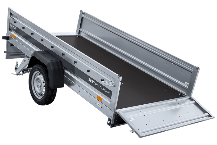 Einachsanhänger 264×125 UNITRAILER FORCE 264 KIPP mit BIS-Seitenwänden und Aluminiumabdeckung-Neu