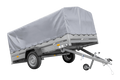 Einachsanhänger 264×150 UNITRAILER GARDEN 265 KIPP mit H-800 Rahmen und grauer Plane-Neu
