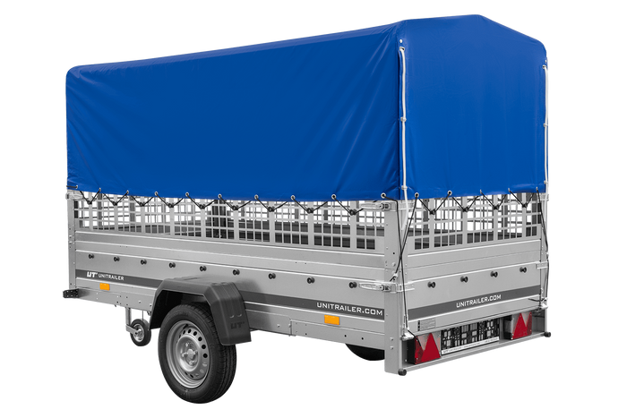 Einachsanhänger GARDEN TRAILER 264 KIPP mit Laubgitteraufsatz, Hochplane, Hochspriegel und Stützrad-Neu