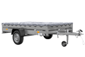 Einachsiger Anhänger auf Blattfedern 264×150 UNITRAILER GARDEN 265/R KIPP mit H-0-Rahmen und grauer Plane-Neu