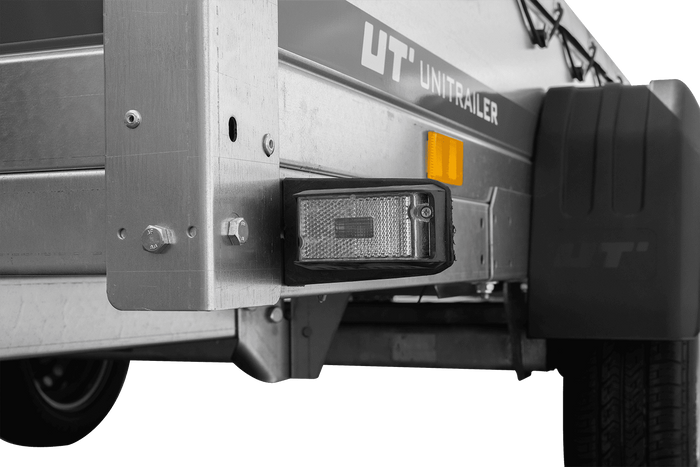 GARDEN TRAILER 264/2 KIPP MIT STÜTZRAD, GRAUE FLACHPLANE UND PLANENTRÄGER-Neu