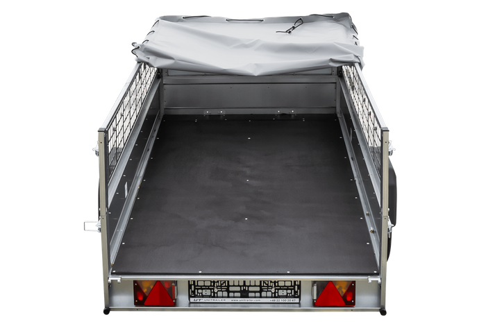 GARDEN TRAILER 264 KIPP mit Gitteraufsatz, Flachplane und Stützrad-Neu