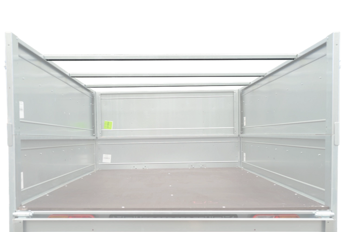Leichter Anhänger 264×125 UNITRAILER FORCE 264 KIPP mit BIS-Seitenwänden, H-0-Rahmen und grauer Plane-Neu