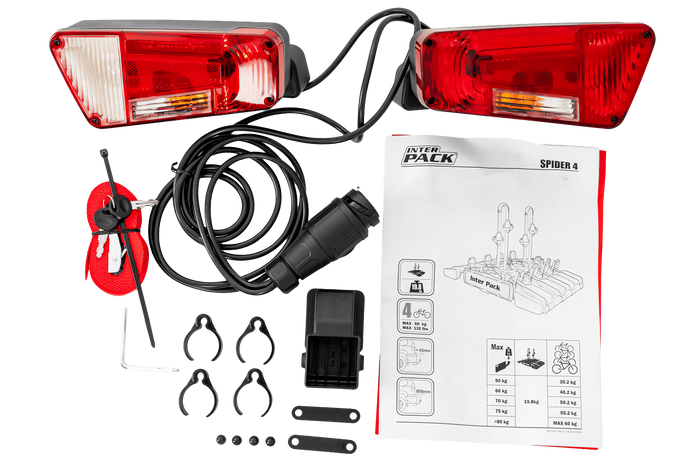 Inter Pack New Spider 4 – Anhängerkupplungs-Fahrradträger für 4 Fahrräder-Neu