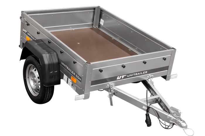 Pkw Anhänger Neu GARDEN TRAILER 150 KIPP mit zusätzlichen Bordwänden, Stützrad und blauer Flachplane-Neu