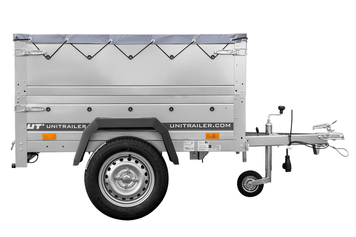 Neu Anhänger GARDEN TRAILER 150 KIPP mit zusätzlichen Bordwänden, Stützrad und Flachplane-Neu