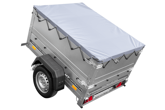 Neu Anhänger GARDEN TRAILER 150 KIPP mit zusätzlichen Bordwänden, Stützrad und Flachplane-Neu