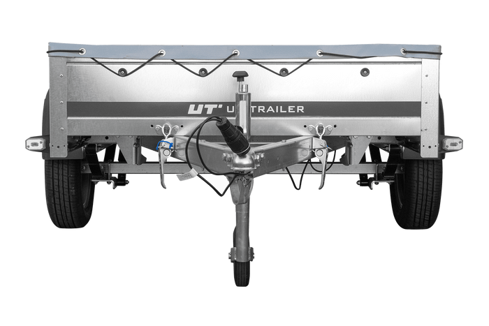 PKW-Anhänger auf Blattfedern 200×125 UNITRAILER GARDEN 201/R KIPP mit H-0 Rahmen und grauer Plane-Neu