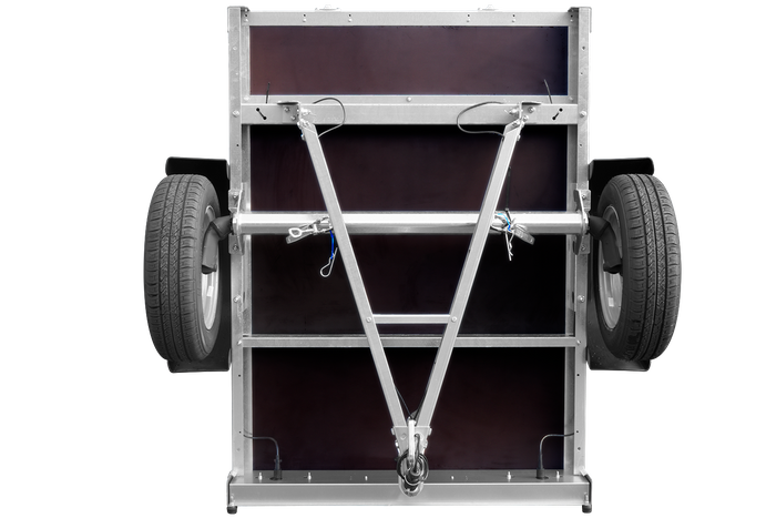 Pkw Anhänger Neu GARDEN TRAILER 150 KIPP mit zusätzlichen Bordwänden, Stützrad und blauer Flachplane-Neu