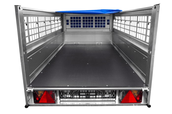 Pkw Planenanhänger GARDEN TRAILER 200 KIPP mit Laubgitteraufsatz, Stützrad, Flachplane und Planenträger-Neu