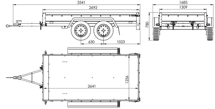 Zweiachsanhänger Garden Trailer 264/2 KIPP-Neu